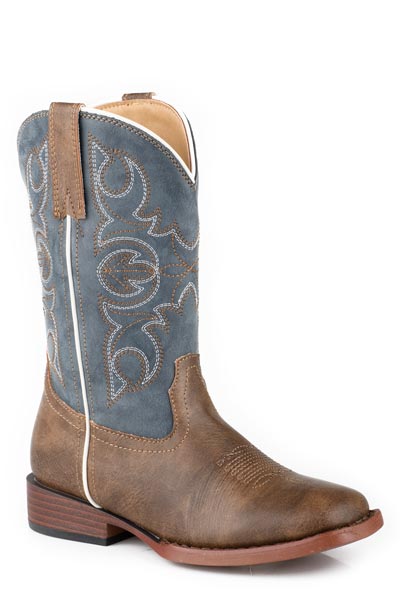 Roper Little Kids Western Boot Navy/Brown 09-018-0191-3504 Special