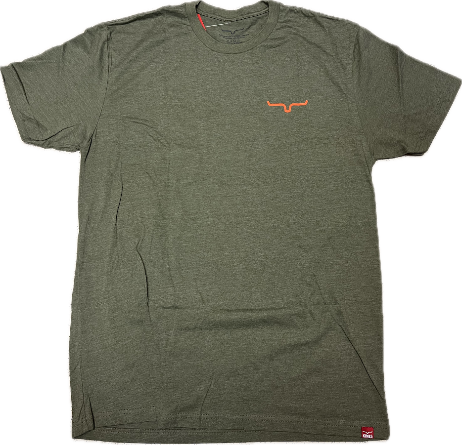 Kimes Ranch Mens Military Green Duck Camo T-Shirt