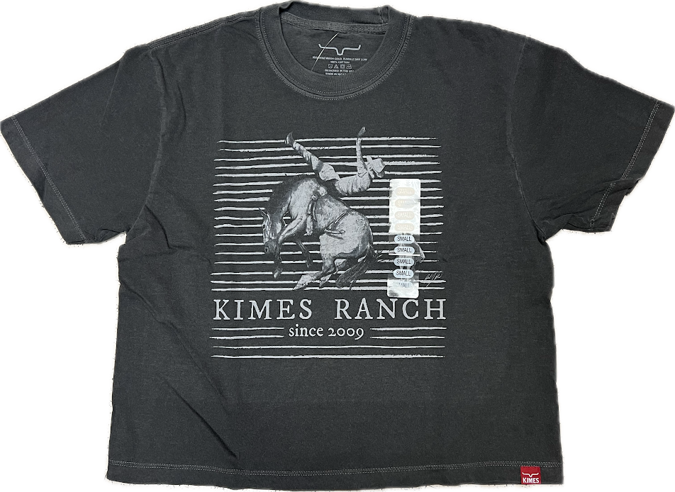 Kimes Ranch Ladies Bareback Grey Crop Top