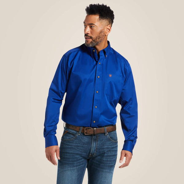 Ariat Men's Solid Twill Shirt - Ultramarine - 10006660