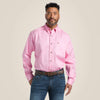 Ariat Men's Solid Twill Classic Fit Shirt - Prism Pink - 10016692