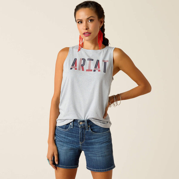 Ariat Ladies American Pride Tank - Chambray Blue - 10051296