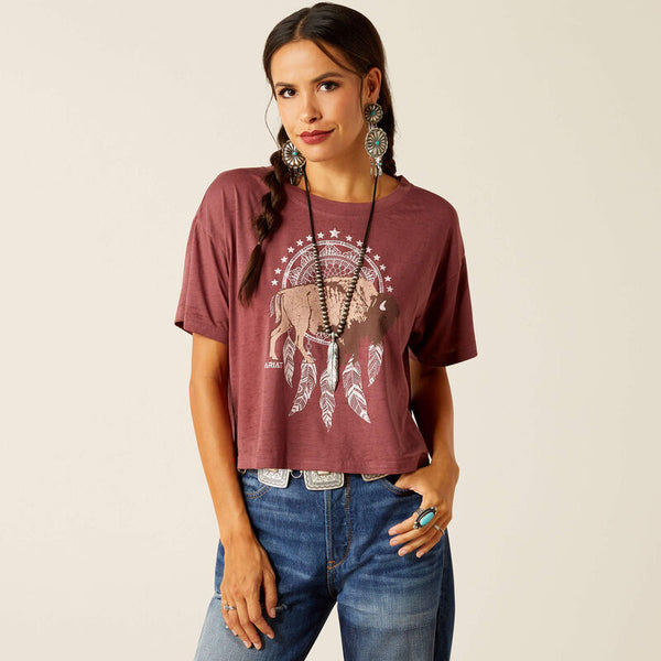 Ariat Ladies Wild Ginger Buffalo Territory TShirt-10051310