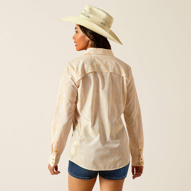 Ariat Ladies VenTEK Long Sleeve Shirt - Ochre Paisley - 10051328