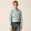 Ariat Boys Team Colton Classic Fit Shirt - Aqua- 10051406