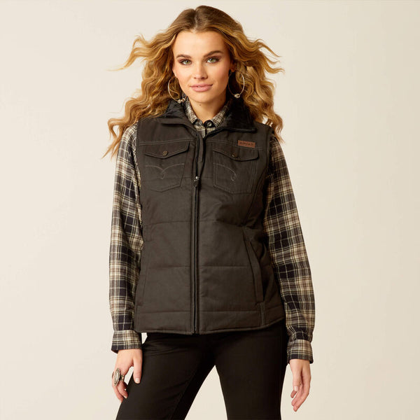 Ariat Ladies Grizzly Quilted Vest - Black - 10052044