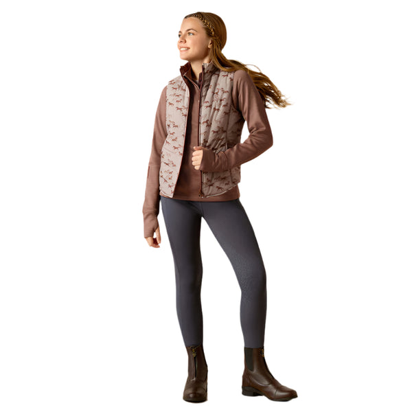 Ariat Kids Grizzly Bella Reversible Insulated Vest - Scattering Horses - 10053411