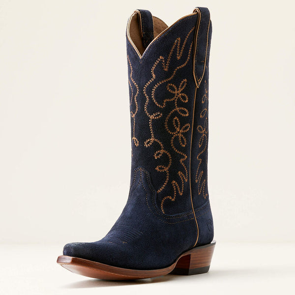 Ariat Ladies Jukebox Western Boot - Polo Blue Suede - 10053793