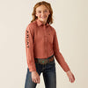 Ariat Girls Team Kirby Shirt - Light Mahogany - 10053944