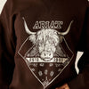 Ariat Taurus Oversized Crew Sweatshirt - Mole - 10053960