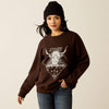 Ariat Taurus Oversized Crew Sweatshirt - Mole - 10053960