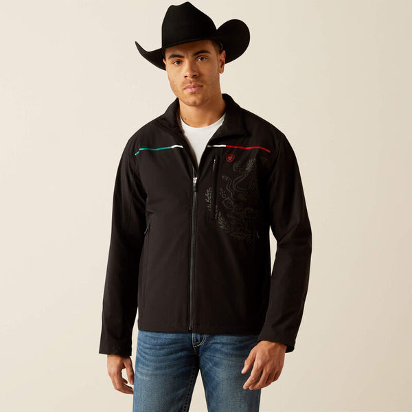 Ariat Men's Pioneer StretchShell Mexico Jacket - Black - 10054234