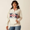 Ariat Ladies June 1/2 Zip Sweatshirt - Oatmeal Heather - 10054914