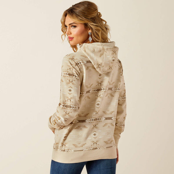 Ariat Ladies Logo 2.0 Hoodie - Sandstone Southwest Print - 10055021