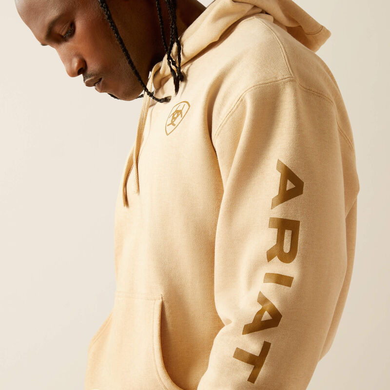 Ariat Men's Logo Hoodie Tan Heather 10055411