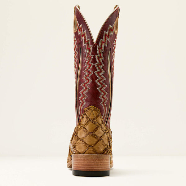 Ariat Men's Futurity Fame Cowboy Boot - Saddle Brown Pirarucu - Red Cedar - 10058165