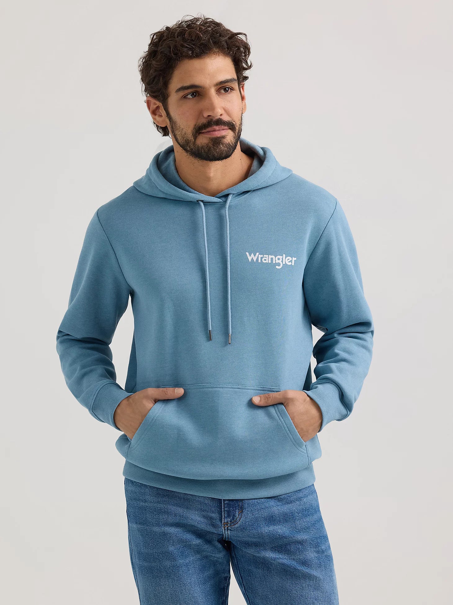 Wrangler Men's Desert Cacti Pullover Hoodie - Medium Blue - 112350105