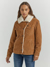 Wrangler Ladies Western Sherpa Lined Corduroy Wrange Coat - Tan - 112353147