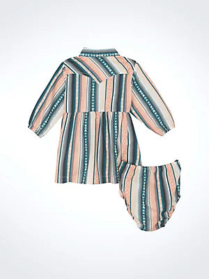 Wrangler Little Girls Stripe Western Snap Dress-112356571