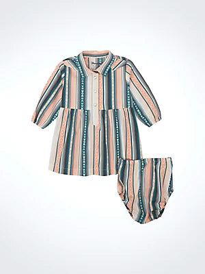 Wrangler Little Girls Stripe Western Snap Dress-112356571