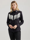 Ladies Western Dress Fringe Snap Shirt - 112356678