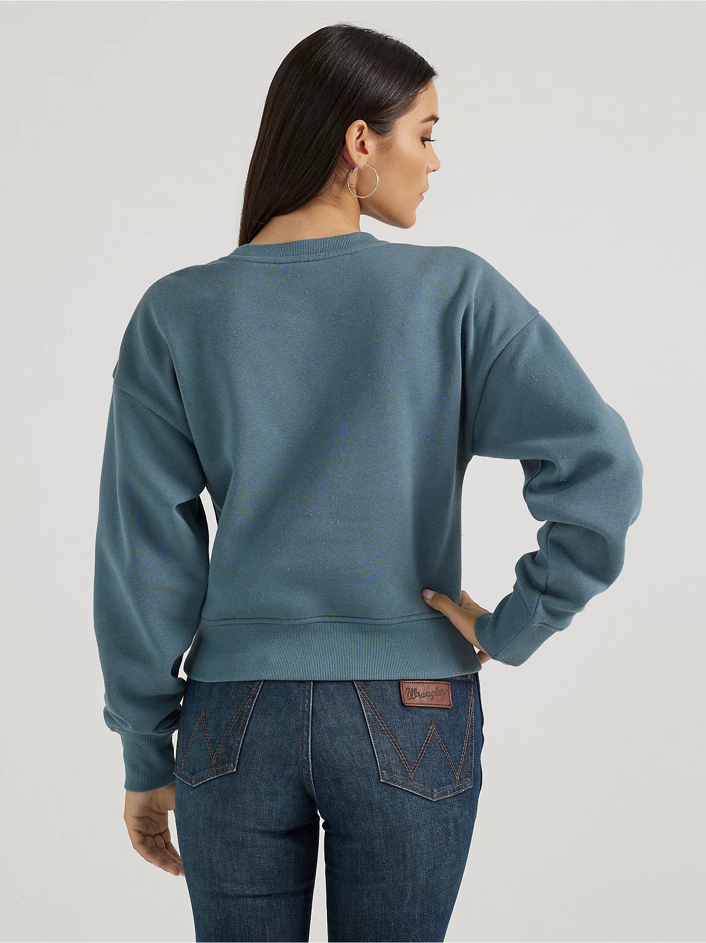 Wrangler Ladies Shabby Logo Blue Pullover-112356685