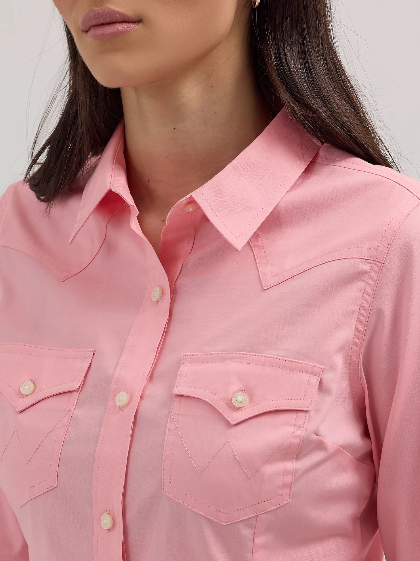 Women's Wrangler Western Button Down Shirt in Peony - 112358016