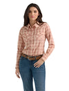 Wrangler Ladies Long Sleeve Peachy Keen Western Snap Shirt-112360784