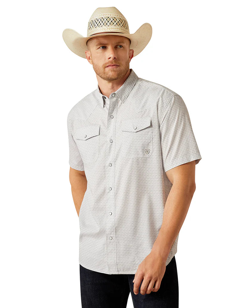 Ariat Men's Western VenTek Classic Fit Shirt - Moonbeam - 10054483