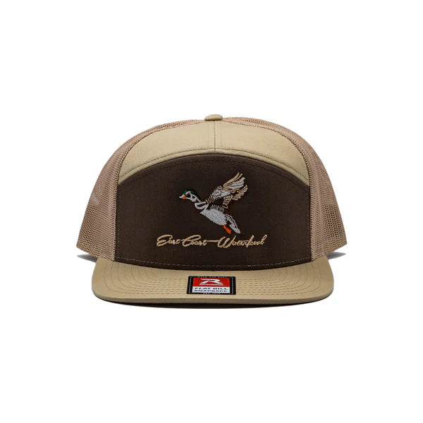 East Coast Embroidered Woodie Logo 7 Panel - Brown/Khaki - SQ0000927