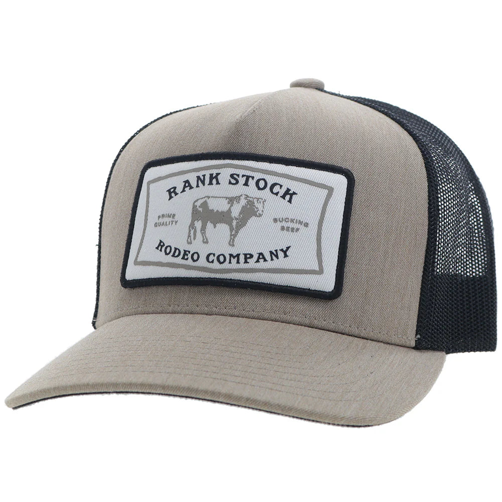 Hooey Rank Stock Khaki and White Hat-2461T-TNBK