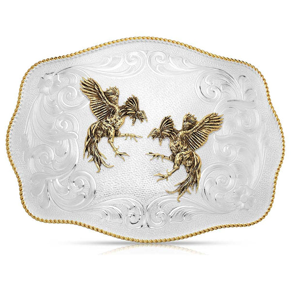 Montana Silversmith Fighting Roosters Giant Buckle- 4107