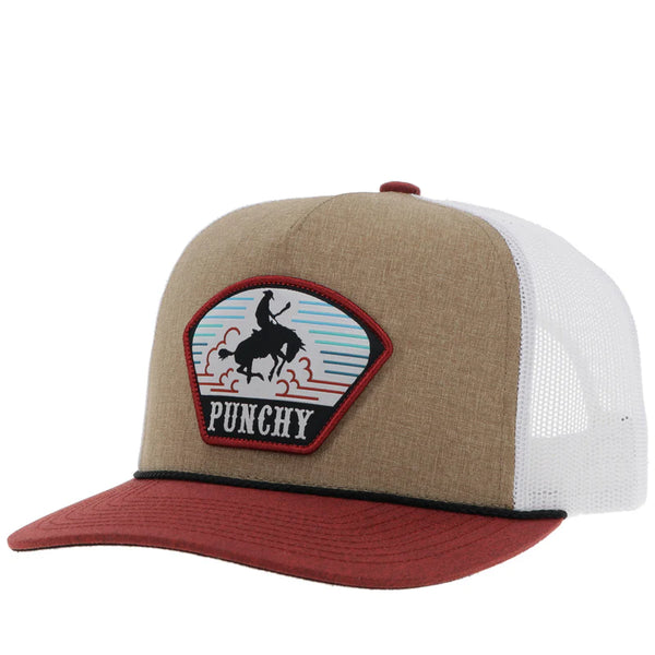 Hooey "Punchy" Tan Hat with Multicolor Patch - 5032T-TNWH