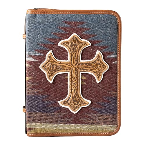 Nocona Bible Cover Cross Carry Handle Embossed Multi-Color 0651897