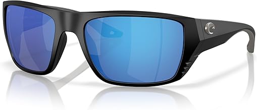 Costa Finlet Man Sunglasses Matte Black Frame, Blue Mirror 580G