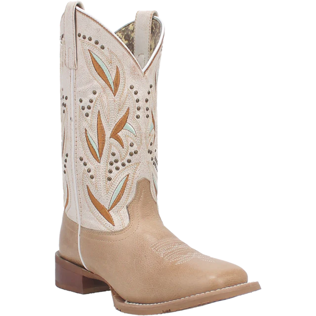 Laredo Lydia Leather Boot Sand and White-5603