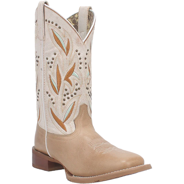 Laredo Lydia Leather Boot Sand and White-5603