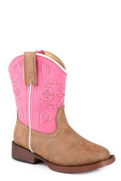 Toddlers Roper Western Stitch Boot with Pink Shaft Special - 09-017-0191-3505