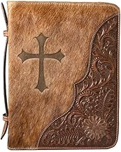 Nocona Branded Cross Calf Hair Bible Cover