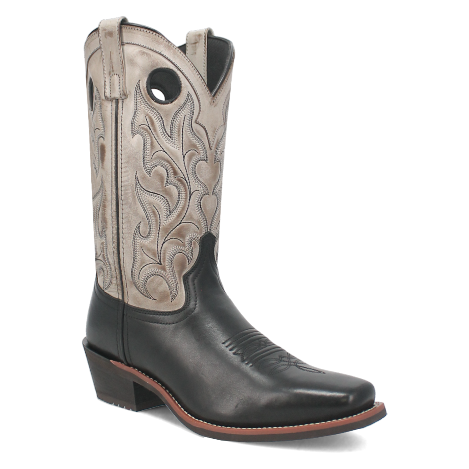 Laredo Mens Westgate Black Smoke Leather Boot-70004