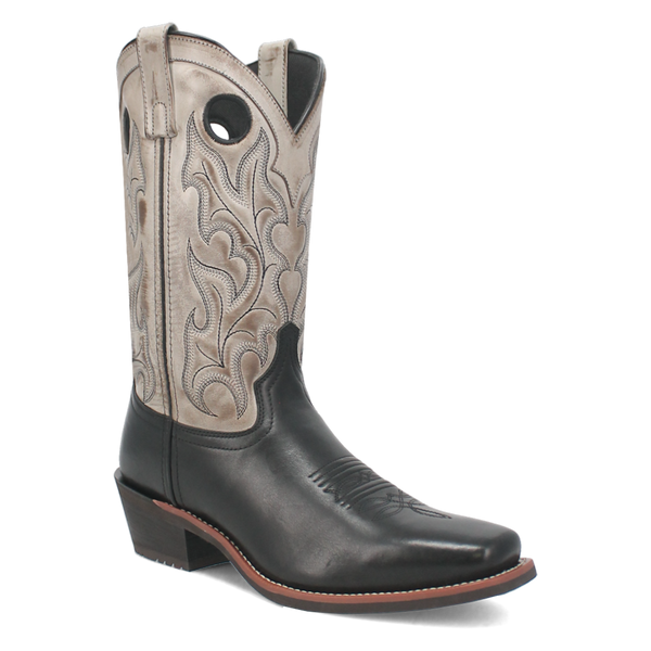 Laredo Mens Westgate Black Smoke Leather Boot-70004