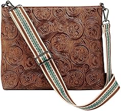 Nocona Women's Amelia Style Crossbody Bag with Floral Embossing Adjustable Strap N770014402