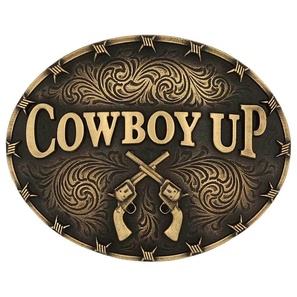 Montana Silversmiths Cowboy Up Attitude Buckle-A1007C