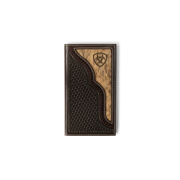 Ariat Chocolate Brindle Calf Hair Rodeo Wallet - A3562647