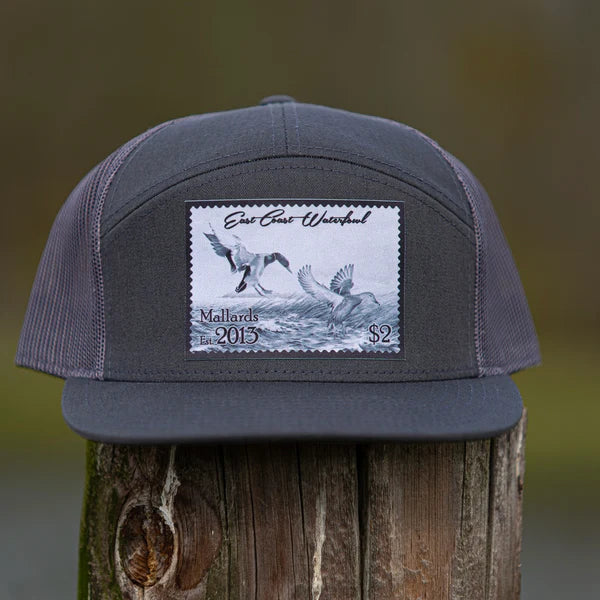 East Coast Charcoal Duck Stamp 7 Panel Hat - SQ000030