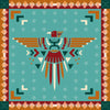 "Aztec Thunderbird" Turquoise/Rust Wild Rag - BANDANA22-AZTEC THUNDERBIRD-1