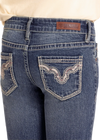 Rock & Roll Girls Cowhide Bootcut Jeans-BG4MD04798