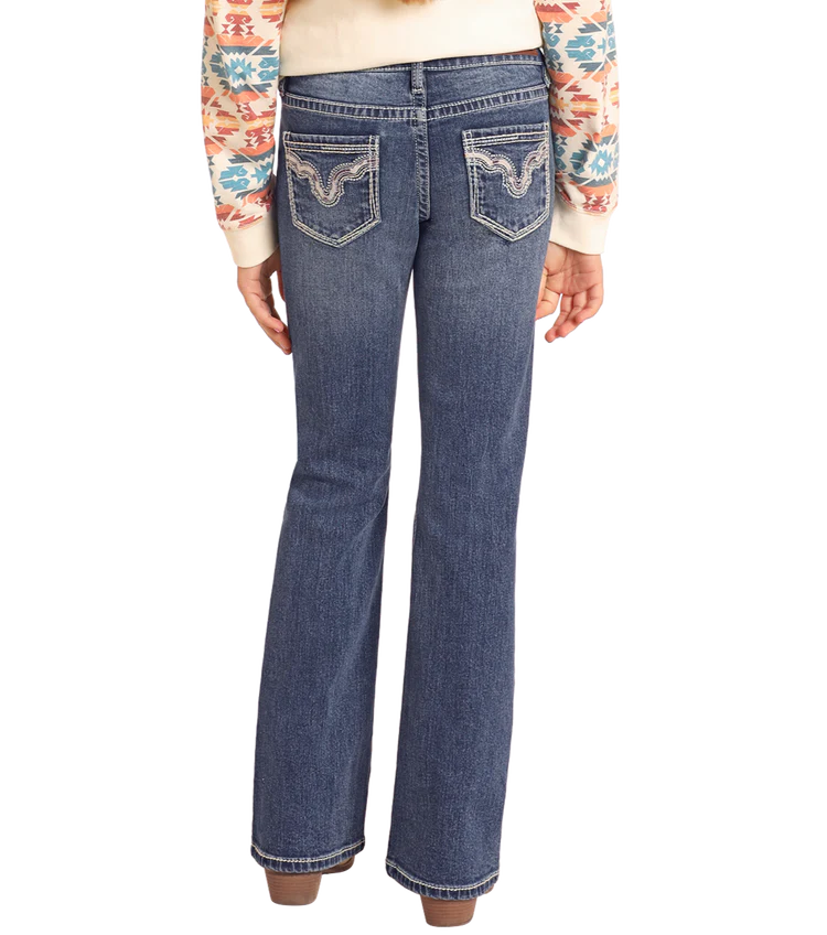 Rock & Roll Girls Cowhide Bootcut Jeans-BG4MD04798