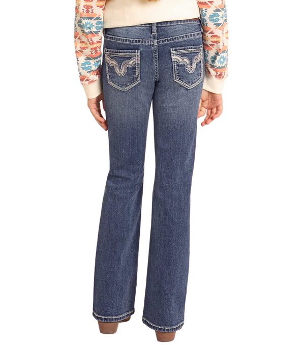 Rock & Roll Girls Cowhide Bootcut Jeans-BG4MD04798