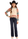 Rock & Roll Girls Rope Emblem Trouser Jeans Dark Wash - BG5MD05332